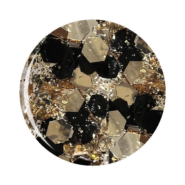 Countdown Black Gold and Silver New Years Eve Nail Dip Powder 