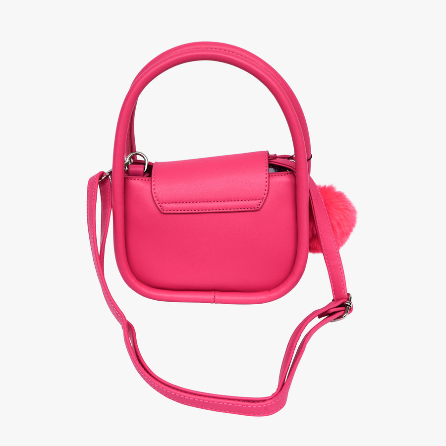 Back of Hard Candy Suzie Vegan Leather Mini Handbag With Strap